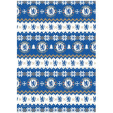 Chelsea FC Christmas Gift Wrap LKT Sport Vibrant, colourful gift wrap sheets with tags2 sheets of Christmas wrap featuring multiple Chelsea crestsComplete with 2 gift tags featuring the Chelsea crestOfficial licensed productApprox 70cm x 50cm Wrapping Pap