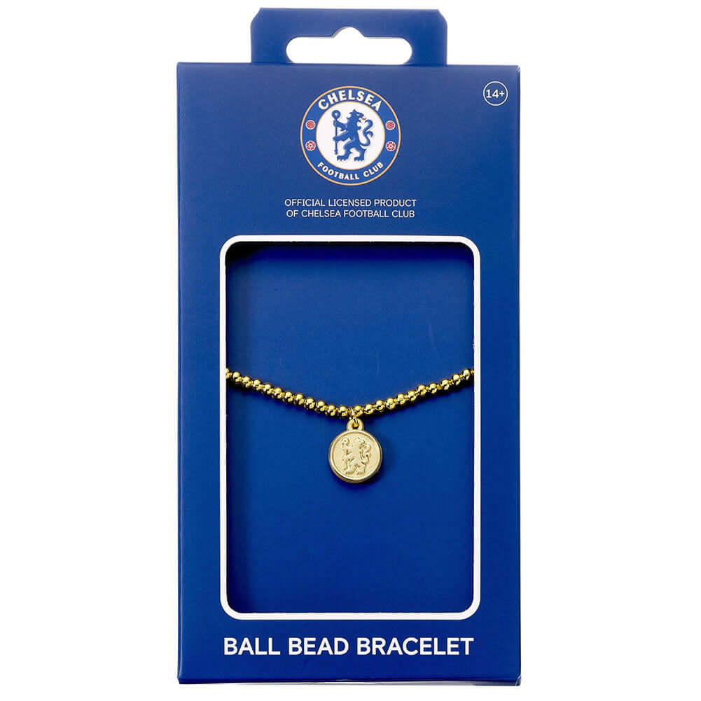 Chelsea FC Gold Finish Bead Bracelet LKT Sport Football>Premier League>Chelsea FC Bracelets