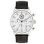 Chelsea FC Mens Chronograph Watch LKT Sport Classic mens white watch with a silver casing and a genuine leather black strapFeaturing a full colour Chelsea FC crest on the watch faceWith indexes in relief, a black luminous hour and minute hand with the dat