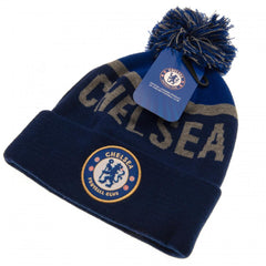 Chelsea FC Navy Text Ski Hat LKT Sport Football>Premier League>Chelsea FC Beanies