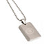 Chelsea FC Patterned Dog Tag & Chain LKT Sport Stainless steel patterned bevel edge dog tag and ball chain Chrome finish and engraved with the Chelsea crest Official licensed product Chain approx 53cm (21in) Dog tag approx 35mm x 20mm Presented in a gift