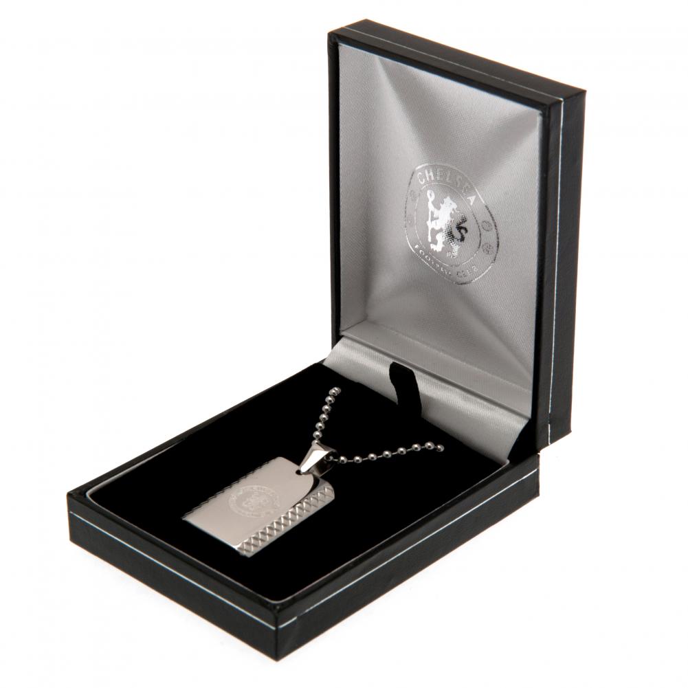 Chelsea FC Patterned Dog Tag & Chain LKT Sport Football>Premier League>Chelsea FC Necklaces