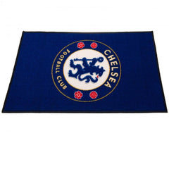 Chelsea FC Rug LKT Sport Bright colourful bedroom rug featuring a large central club crest Made from 100% polyamide with a non-slip backing Machine washable Official licensed product Approx 80cm x 50cm On a header card Rugs