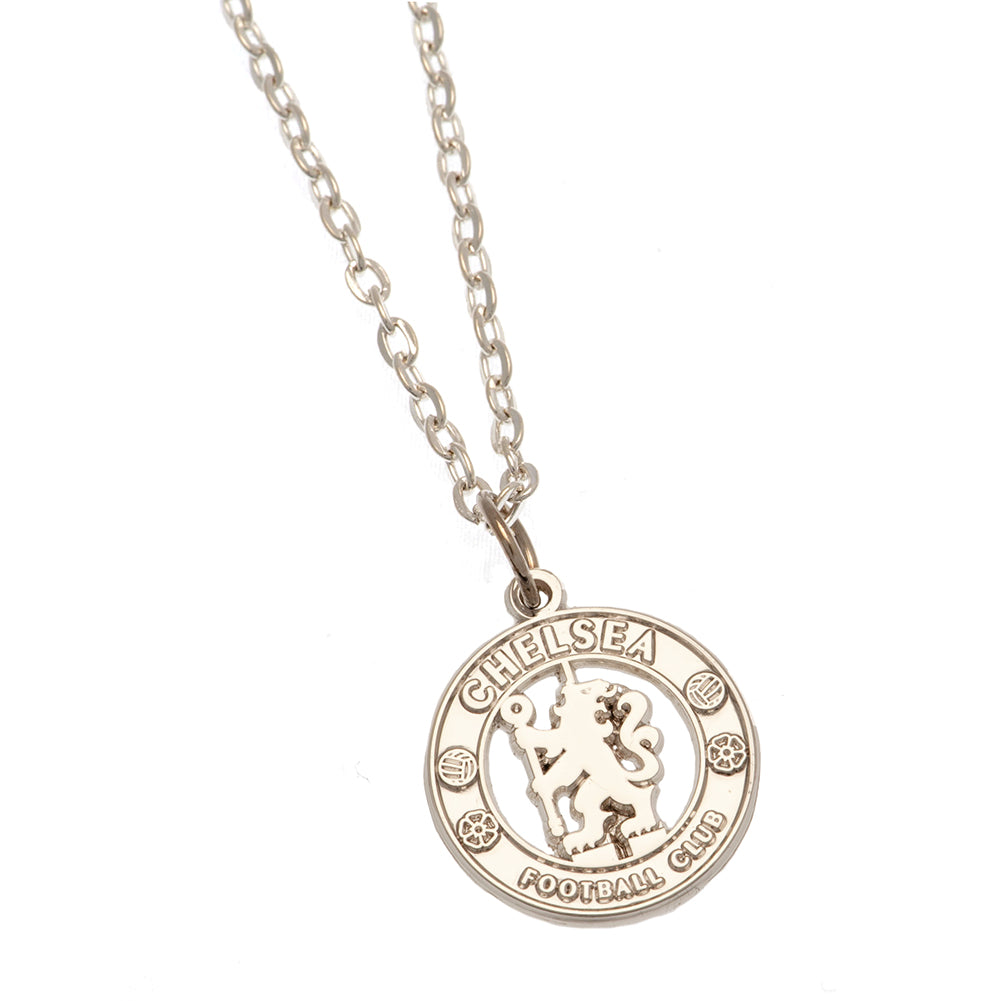 Chelsea FC Silver Plated Boxed Pendant CR LKT Sport Silver plated pendant and necklaceFeaturing a Chelsea crest pendant on a chain necklaceWith a lobster claspOfficial licensed productNecklace approx 50cm (20 inches)Pendant approx 22mm x 22mm Charms & Pen