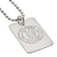 Chelsea FC Silver Plated Dog Tag & Chain LKT Sport Silver plated classic dog tag and ball chain Chrome finish with an embossed club crest Official licensed product Chain approx 55cm (21 inches) Dog tag approx 30mm x 20mm In a blister pack Necklaces