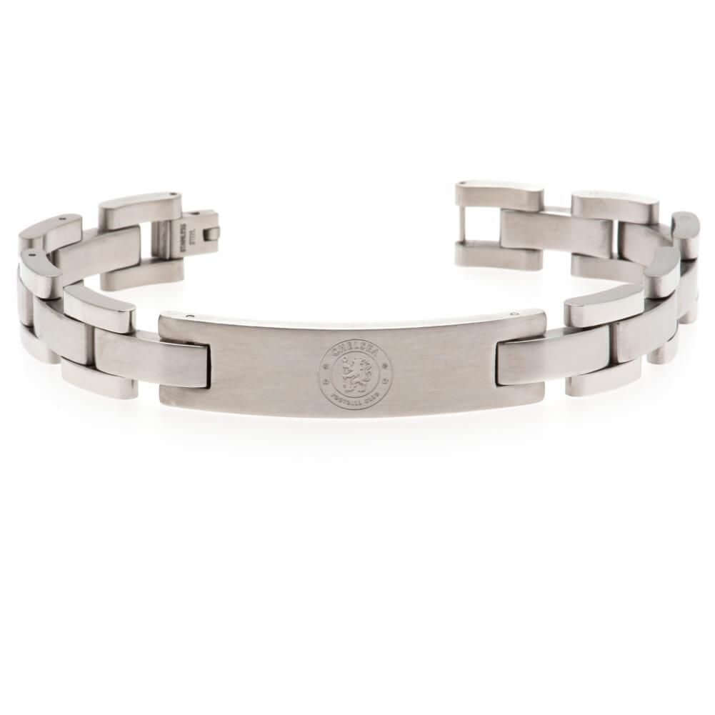 Chelsea FC Stainless Steel Bracelet LKT Sport Classic design stainless steel link braceletFeaturing a club crest engraved plateOfficial licensed productApprox 22cm x 1cm Bracelets