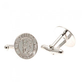 Chelsea FC Sterling Silver Crest Cufflinks LKT Sport Sterling Silver round cufflinks in a chrome finish Featuring a highly detailed Chelsea FC crest On a bullet back fixing Official licensed product Approx 16mm x 16mm Presented in a gift box Cufflinks
