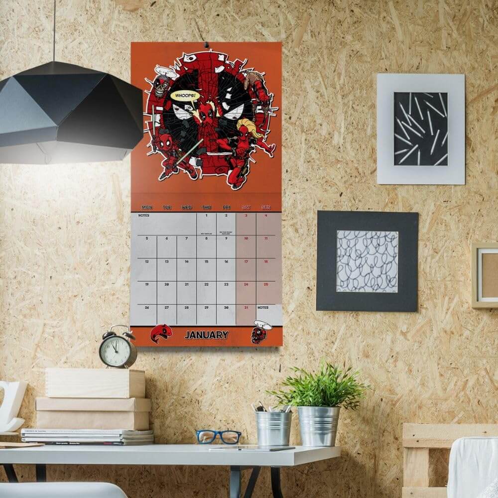Deadpool Square Calendar 2026 LKT Sport Entertainment>Movies>Deadpool Wall Calendars