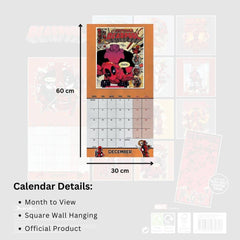 Deadpool Square Calendar 2026 LKT Sport Entertainment>Movies>Deadpool Wall Calendars