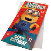 Despicable Me 3 Minion Birthday Card Brother LKT Sport Entertainment>Movies>Despicable Me Greeting Cards