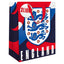 England FA Medium Colour Gift Bag LKT Sport Medium sized colour card gift bag and tagFeaturing a full colour England crestWith woven string handlesOfficial licensed productApprox 33cm x 26cm Gift Bags