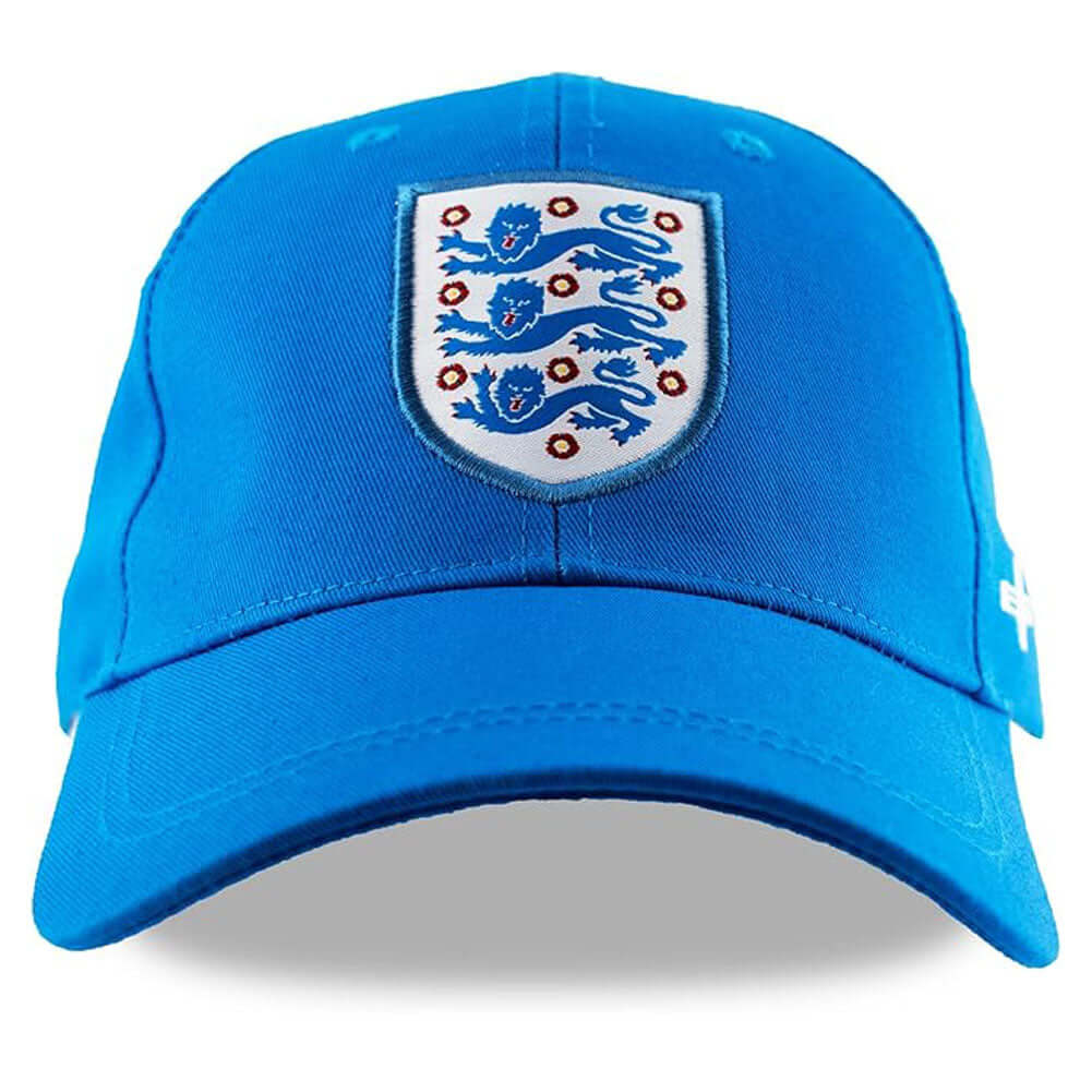 England FA Royal Blue Cap LKT Sport Royal Blue classic design curved brim capFeatures a woven England crestWith a metal buckle size adjuster 55-61cmOfficial licensed productAdults, to fit approx 58cm Baseball Caps