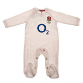 England RFU Sleepsuit 6/9 mths PC LKT Sport This long sleeved baby sleepsuit features the famous England RFU roseDesign inspired by the 2023-24 season kit with an embroidered crest and printed sponsorSoft comfortable fit with press stud fasteningMain: 100
