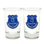 Everton FC 2pk Shot Glass Set LKT Sport Set of 2 shot glassesFeaturing full colour Everton FC club crestOfficial licensed productApprox 50ml (2oz)Approx 7cm tall, 4cm in diameter Shot Glasses