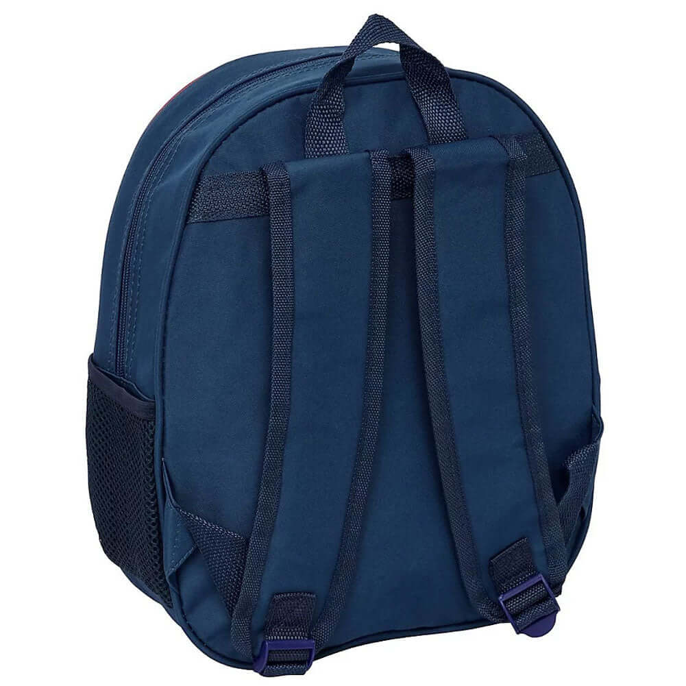 FC Barcelona 3D Junior Backpack LKT Sport Red and blue 3D backpack featuring a full colour FCB crest on the frontMain compartment has a large double zipped opening for easy accessPadded adjustable shoulder straps and a carry handleAdditional mesh side pan