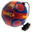 FC Barcelona Size 2 Skills Trainer LKT Sport Great close control and skills training aidSize 2 training ball with a cordBlue football featuring a full colour Barca crest and red detailPerfect for improving passing, control and reactionsOfficial licensed p