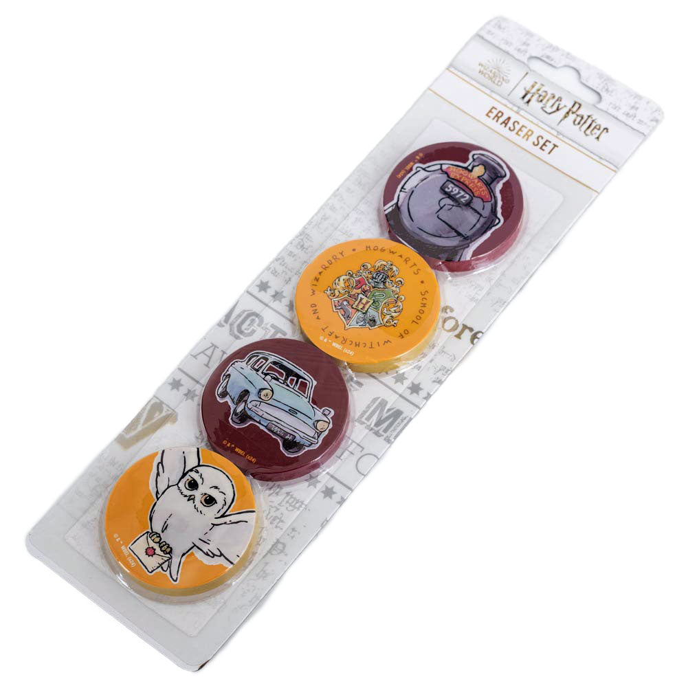 Harry Potter 4pk Eraser Set LKT Sport Entertainment>Movies>Harry Potter Standard Erasers