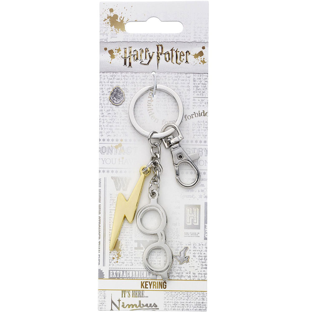 Harry Potter Charm Keyring Lightning Bolt & Glasses LKT Sport Entertainment>Movies>Harry Potter Keychains