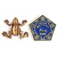 Harry Potter Chocolate Frog Pin Badge LKT Sport Gold coloured and highly detailed enamel pin badges The magical confectionery Chocolate Frog on a butterfly clasp fixing This product is not edible Official licensed product Each badge approx 20mm x 20mm On