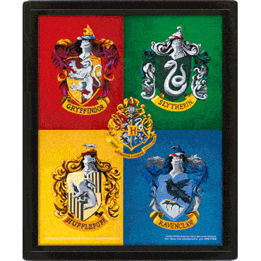 Harry Potter Crests Framed 3D Picture LKT Sport Entertainment>Movies>Harry Potter Posters