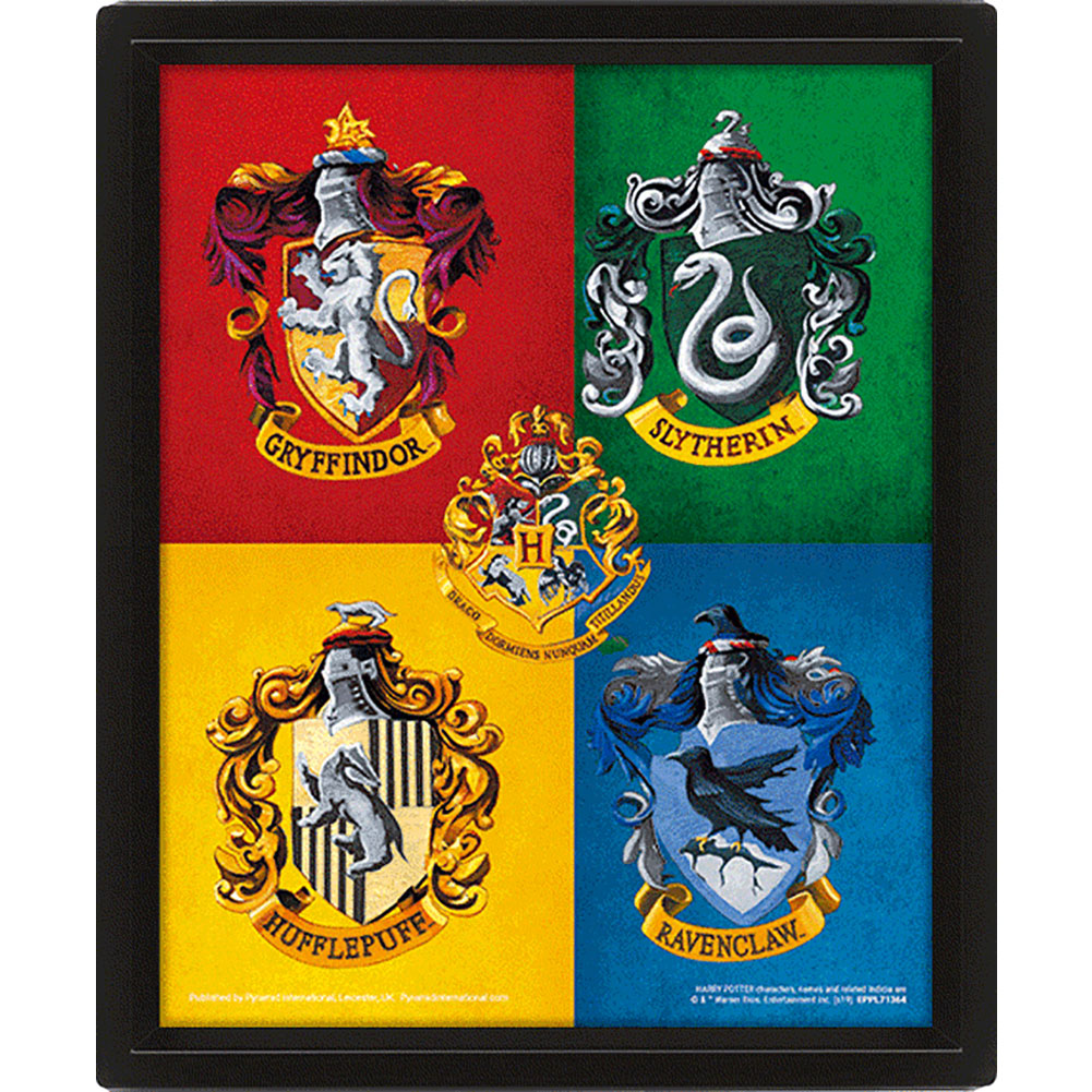 Harry Potter Crests Framed 3D Picture LKT Sport Entertainment>Movies>Harry Potter Posters