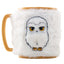 Harry Potter Fuzzy Hedwig Mug LKT Sport Enjoy your drink with a touch of magic... this mug combines a unique design along with a removable fluffy cover for added comfortThis mustard yellow mug includes images of Hedwig with smaller Hogwarts themed images