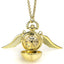 Harry Potter Gold Plated Golden Snitch Watch Necklace LKT Sport Gold plated golden snitch locket watch on a chain Snake necklace with a 25 inch approx chain Official licensed product Necklace approx 40cm (16in) Pendant approx 100mm x 30mm In a gift box Ne