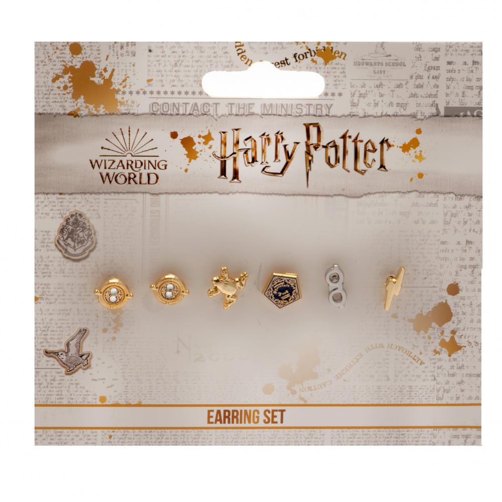 Harry Potter Gold Plated Stud Earring Set LKT Sport Entertainment>Movies>Harry Potter Earrings