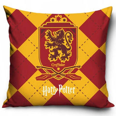 Harry Potter Gyffindor Velvet Feel Cushion LKT Sport Vibrant red and yellow cushion featuring the Gryffindor crestDesign repeated on the reverse100% Polyester, spot cleanOfficial licensed productApprox 40cm x 40cm Chair & Sofa Cushions