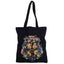 Harry Potter Hogwarts Crest Canvas Tote Bag LKT Sport Black canvas tote bag featuring a large gold printed Hogwarts crest surrounded by colourful flowersMade from 100% Cotton canvas materialOfficial licensed productApprox 41cm x 37cm Tote Bags