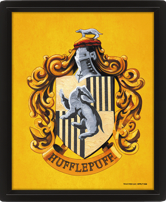 Harry Potter Hufflepuff Framed 3D Picture LKT Sport Entertainment>Movies>Harry Potter Visual Artwork
