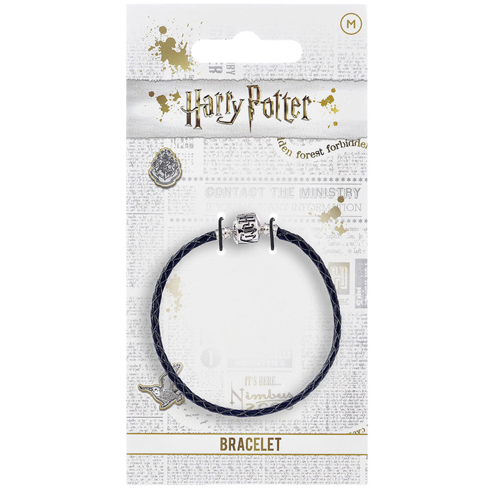 Harry Potter Leather Charm Bracelet Black XL LKT Sport Entertainment>Movies>Harry Potter Bracelets