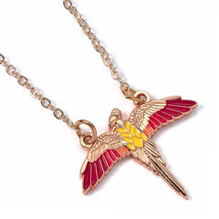 Harry Potter Rose Gold Plated Fawkes Necklace LKT Sport Entertainment>Movies>Harry Potter Necklaces