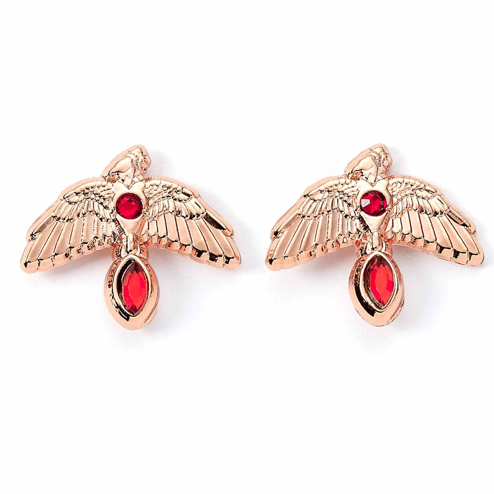 Harry Potter Rose Gold Plated Fawkes Stud Earrings LKT Sport Entertainment>Movies>Harry Potter