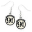 Harry Potter Silver Plated 9 & 3 Quarters Hook Earrings LKT Sport Silver plated hook earrings with highly detailed designThe famous Platform 9 & 3 quarters sign on earring hooksOfficial licensed productApprox 15mm x 15mm Earrings