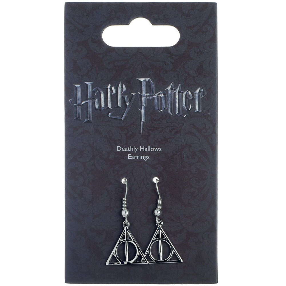 Harry Potter Silver Plated Deathly Hallows Hook Earrings LKT Sport Entertainment>Movies>Harry Potter Earrings