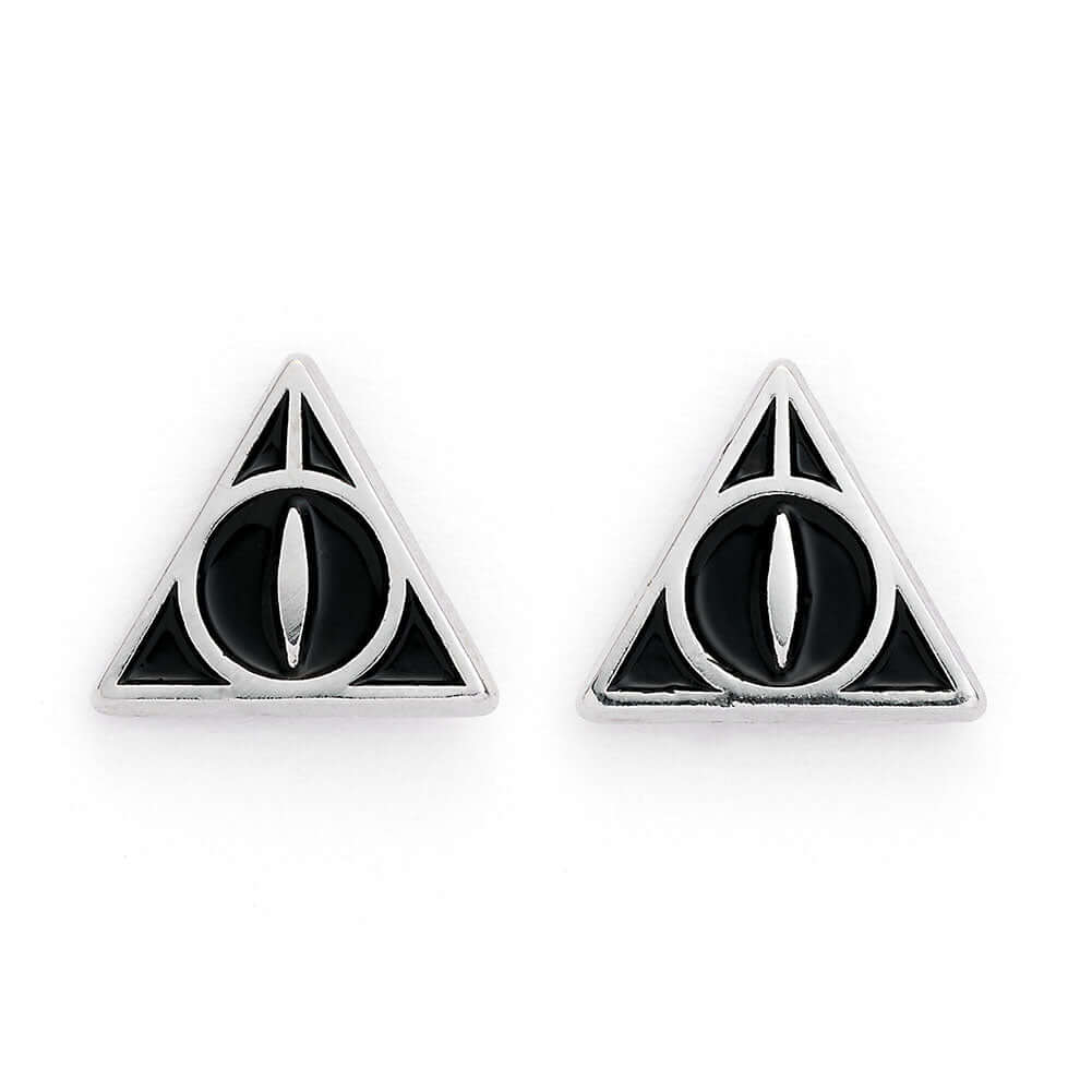 Harry Potter Silver Plated Deathly Hallows Stud Earrings LKT Sport Entertainment>Movies>Harry Potter Earrings