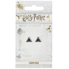 Harry Potter Silver Plated Deathly Hallows Stud Earrings LKT Sport Entertainment>Movies>Harry Potter Earrings