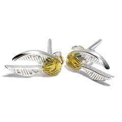 Harry Potter Silver Plated Golden Snitch Stud Earrings LKT Sport Entertainment>Movies>Harry Potter Earrings
