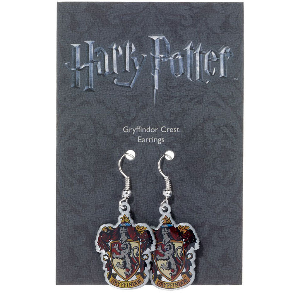 Harry Potter Silver Plated Gryffindor Hook Earrings LKT Sport Entertainment>Movies>Harry Potter Earrings