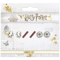 Harry Potter Silver Plated Gryffindor Stud Earring Set LKT Sport Entertainment>Movies>Harry Potter Earrings