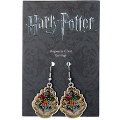 Harry Potter Silver Plated Hogwarts Crest Hook Earrings LKT Sport Entertainment>Movies>Harry Potter Earrings