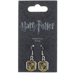 Harry Potter Silver Plated Hufflepuff Hook Earrings LKT Sport Entertainment>Movies>Harry Potter Earrings