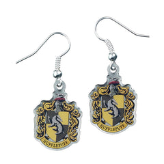 Harry Potter Silver Plated Hufflepuff Hook Earrings LKT Sport Entertainment>Movies>Harry Potter Earrings