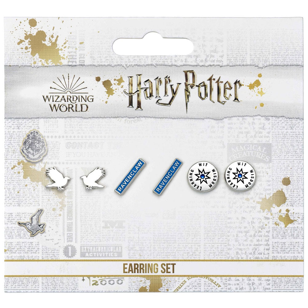 Harry Potter Silver Plated Ravenclaw Stud Earring Set LKT Sport Entertainment>Movies>Harry Potter Earrings