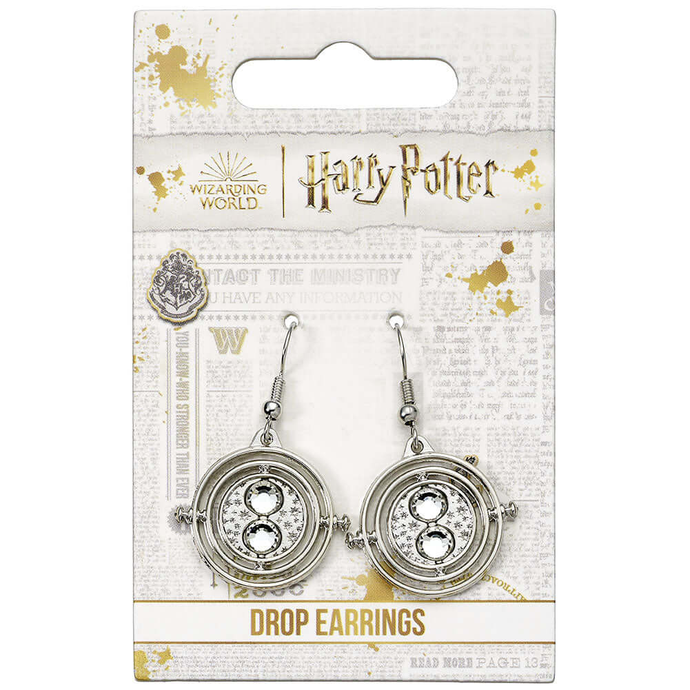 Harry Potter Silver Plated Time Turner Hook Earrings LKT Sport Entertainment>Movies>Harry Potter Earrings