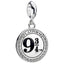 Harry Potter Sterling Silver Crystal Charm 9 & 3 Quarters LKT Sport Sterling silver slider charm with highly detailed design Featuring the famous Platform 9 & 3 quarters sign embellished with crystals Universal sized charm compatible with most charm brace