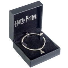 Harry Potter Sterling Silver Deathly Hallows Crystal Bracelet LKT Sport Entertainment>Movies>Harry Potter Bracelets