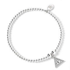 Harry Potter Sterling Silver Deathly Hallows Crystal Bracelet LKT Sport Entertainment>Movies>Harry Potter Bracelets