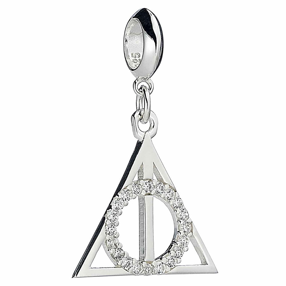Harry Potter Sterling Silver Deathly Hallows Crystal Charm LKT Sport Entertainment>Movies>Harry Potter Charms & Pendants